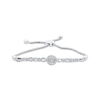 Previously Owned Unstoppable Love Bolo Infinity Bracelet 1/10 ct tw Sterling Silver 9.5"