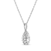Previously Owned Forever Connected Diamond Necklace 1/2 ct tw Pear & Round-cut 10K White Gold 18"
