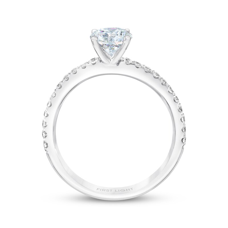 Main Image 3 of Previously Owned THE LEO First Light Diamond Engagement Ring 5/8 ct tw Round-cut 14K White Gold