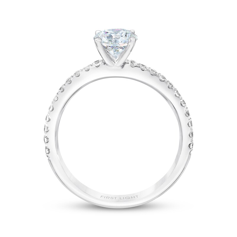 Previously Owned THE LEO First Light Diamond Engagement Ring 5/8 ct tw Round-cut 14K White Gold