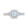 Thumbnail Image 3 of Previously Owned THE LEO First Light Diamond Engagement Ring 3/4 ct tw Princess & Round-cut 14K White Gold