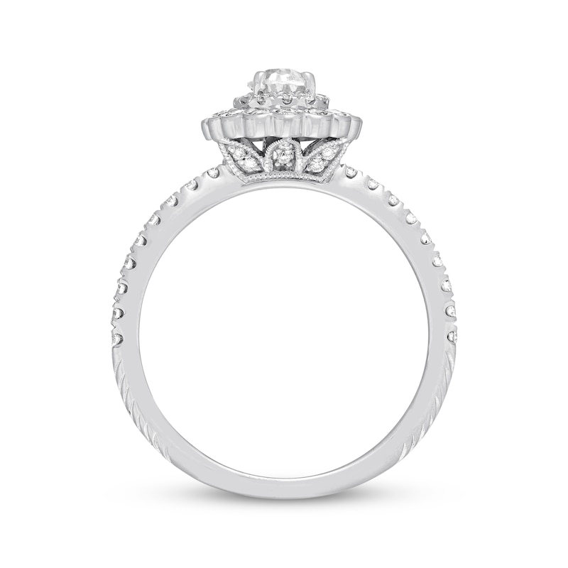 Main Image 3 of Previously Owned Neil Lane Diamond Engagement Ring 7/8 ct tw Oval & Round-cut 14K White Gold