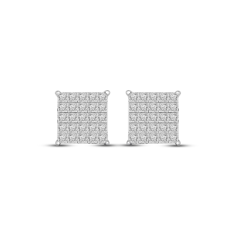 Previously Owned Princess-Cut Diamond Earrings 1/2 ct tw 10K White Gold