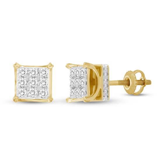 Previously Owned Men's Diamond Stud Earrings 1/4 ct tw 10K Yellow Gold