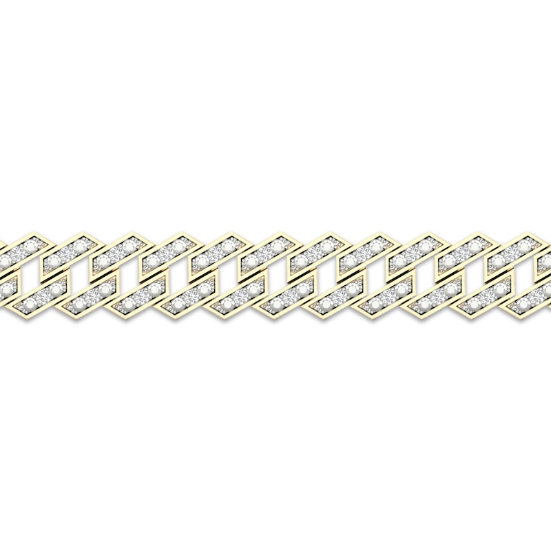 Main Image 2 of Previously Owned Men's Cuban Link Bracelet 1 ct tw 10K Yellow Gold 8.5&quot;