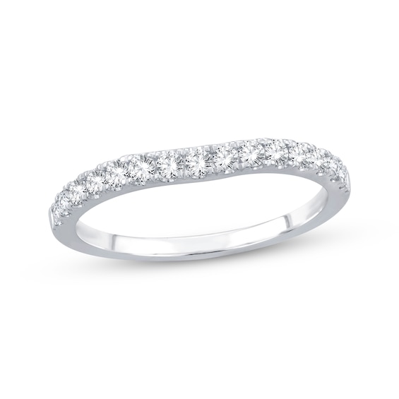 Previously Owned Diamond Wedding Band 3/8 ct tw Round-cut 14K White Gold