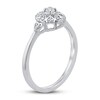 Thumbnail Image 2 of Previously Owned Diamond Heart Halo Ring 1/10 ct tw Round-Cut Sterling Silver