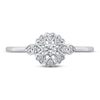 Thumbnail Image 3 of Previously Owned Diamond Heart Halo Ring 1/10 ct tw Round-Cut Sterling Silver