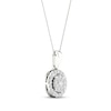 Previously Owned Multi-Diamond Necklace 1/2 ct tw Round-Cut 10K White Gold 18"