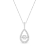 Previously Owned Unstoppable Love Diamond Pear Necklace 1/2 ct tw Round-cut 10K White Gold 19"
