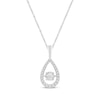 Thumbnail Image 1 of Previously Owned Unstoppable Love Diamond Pear Necklace 1/2 ct tw Round-cut 10K White Gold 19&quot;