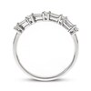 Thumbnail Image 2 of Previously Owned Round & Baguette Diamond Anniversary Ring 1/3 ct tw 14K White Gold