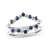 Thumbnail Image 1 of Previously Owned Blue Sapphire Enhancer Band 1/15 ct tw Round-cut Diamonds 14K White Gold