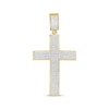 Thumbnail Image 1 of Previously Owned Men's Diamond Cross Pendant 1/2 ct tw Round-cut 10K Yellow Gold