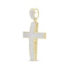 Thumbnail Image 2 of Previously Owned Men's Diamond Cross Pendant 1/2 ct tw Round-cut 10K Yellow Gold