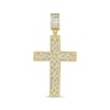 Thumbnail Image 4 of Previously Owned Men's Diamond Cross Pendant 1/2 ct tw Round-cut 10K Yellow Gold