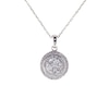 Thumbnail Image 1 of Previously Owned Diamond Double Halo Necklace 1/2 ct tw 10K White Gold 18&quot;