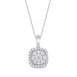 Previously Owned Diamond Necklace 1/2 ct tw 10K White Gold 18"