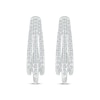 Thumbnail Image 2 of Previously Owned Diamond Three-Row Pave Hoop Earrings 1 ct tw Round-cut 10K White Gold