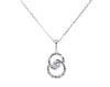 Thumbnail Image 1 of Previously Owned Encircled by Love Diamond Necklace 1/4 ct tw Round-cut 10K White Gold 18&quot;