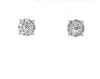 Thumbnail Image 1 of Previously Owned Diamond Halo Stud Earrings 3/8 ct tw 10K White Gold