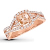 Thumbnail Image 1 of Previously Owned Le Vian Morganite Ring 3/8 ct tw Diamonds 14K Strawberry Gold