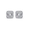 Thumbnail Image 2 of Previously Owned Diamond Earrings 1/2 ct tw Princess-cut 10K White Gold