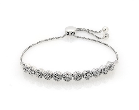 Previously Owned Diamond Bolo Bracelet 1/5 ct tw Round-cut Sterling Silver