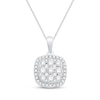Thumbnail Image 0 of Previously Owned Diamond Necklace 1/2 ct tw Round-Cut 10K White Gold 18"