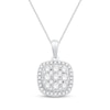 Thumbnail Image 1 of Previously Owned Diamond Necklace 1/2 ct tw Round-Cut 10K White Gold 18"