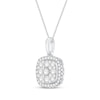 Thumbnail Image 2 of Previously Owned Diamond Necklace 1/2 ct tw Round-Cut 10K White Gold 18"