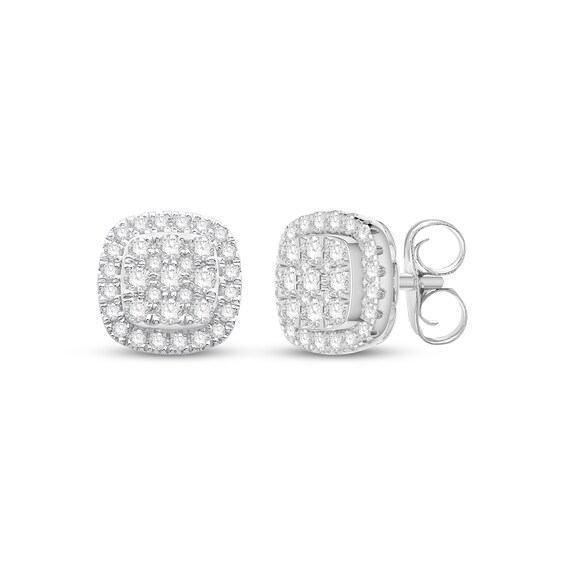 Previously Owned Diamond Stud Earrings 1/ ct tw Round-Cut 10K White Gold