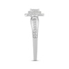 Thumbnail Image 2 of Previously Owned Diamond Engagement Ring 3/8 ct tw Round & Baguette-cut 10K White Gold