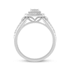 Thumbnail Image 3 of Previously Owned Diamond Engagement Ring 3/8 ct tw Round & Baguette-cut 10K White Gold