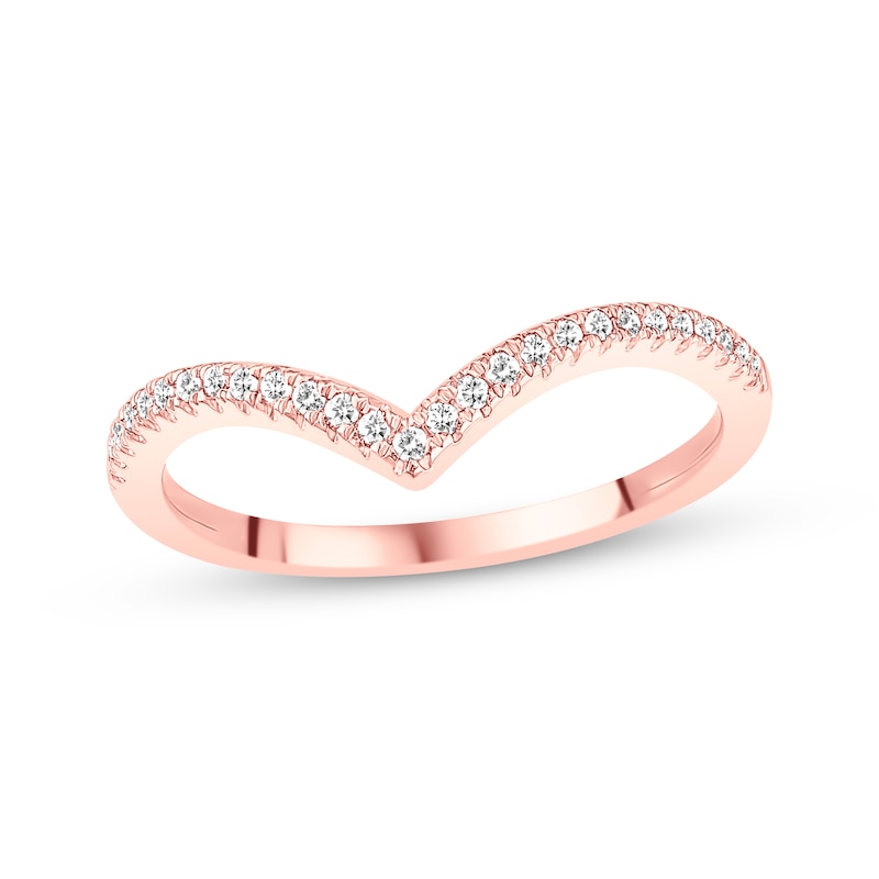 Main Image 1 of Previously Owned Diamond Wedding Band 1/8 ct tw Round-cut 14K Rose Gold