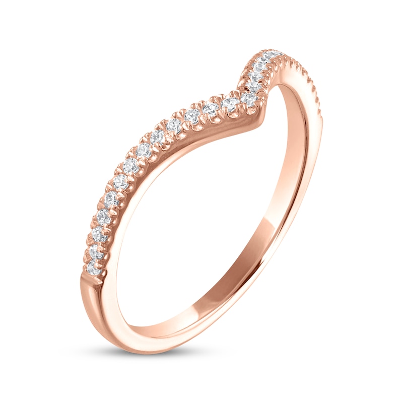 Main Image 2 of Previously Owned Diamond Wedding Band 1/8 ct tw Round-cut 14K Rose Gold