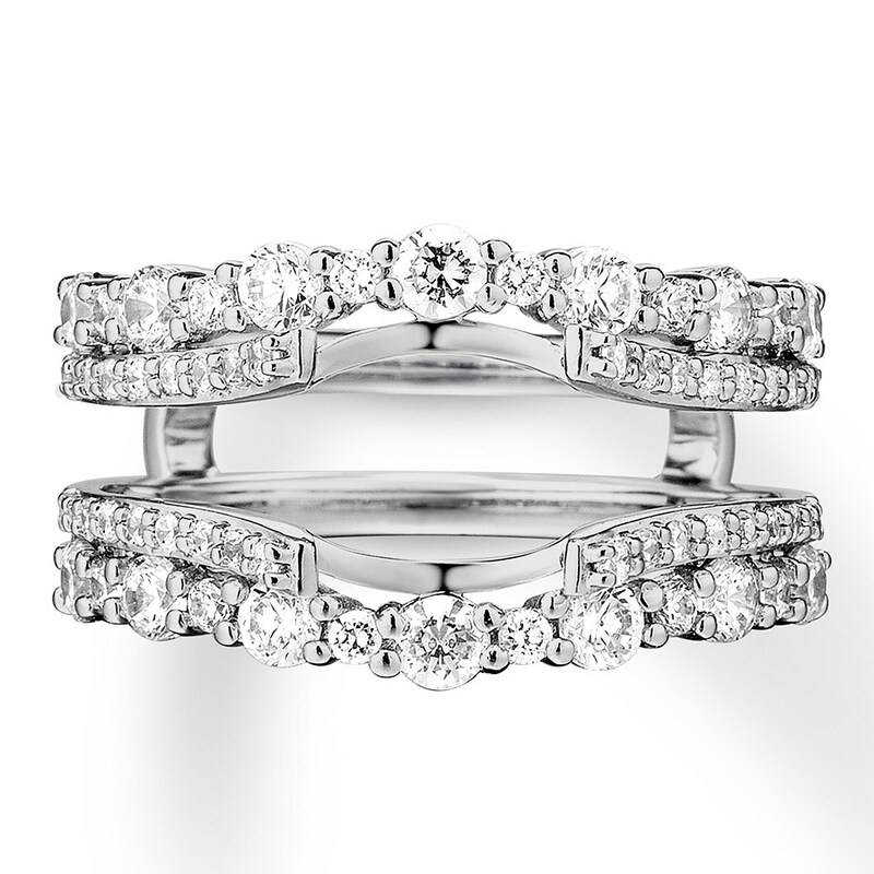 Main Image 1 of Previously Owned Diamond Enhancer Ring 1-1/3 ct tw Round-cut 14K White Gold