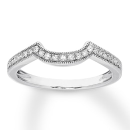 Previously Owned Diamond Wedding Band 1/8 ct tw Round-cut 14K White Gold