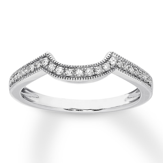 Previously Owned Diamond Wedding Band 1/8 ct tw Round-cut 14K White Gold