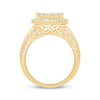 Thumbnail Image 3 of Previously Owned Diamond Engagement Ring 2-5/8 ct tw Princess & Round-cut 14K Yellow Gold
