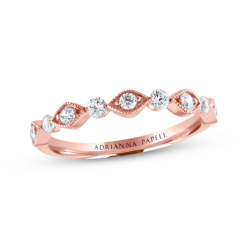 Previously Owned Adrianna Papell Diamond Anniversary Band 1/3 ct tw Round-cut 14K Rose Gold