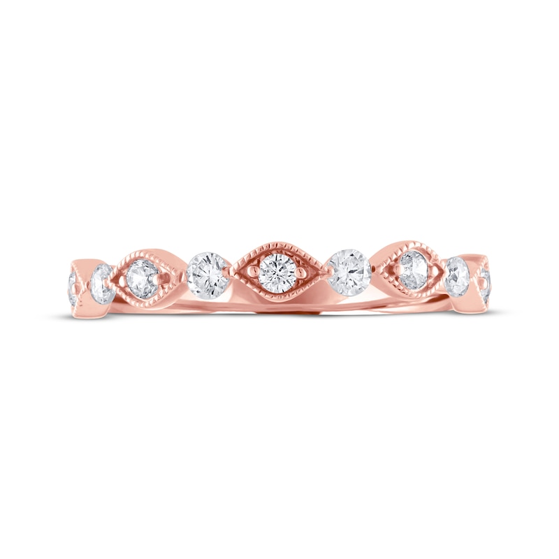 Main Image 3 of Previously Owned Adrianna Papell Diamond Anniversary Band 1/3 ct tw Round-cut 14K Rose Gold