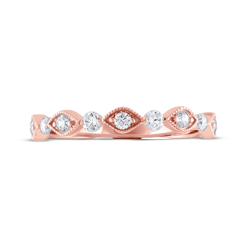 Previously Owned Adrianna Papell Diamond Anniversary Band 1/3 ct tw Round-cut 14K Rose Gold