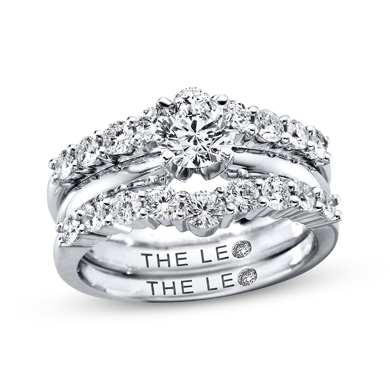 Previously Owned THE LEO Diamond Enhancer Ring 1 ct tw Round-cut 14K White Gold