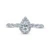 Thumbnail Image 4 of Previously Owned Monique Lhuillier Bliss Diamond Engagement Ring 7/8 ct tw Pear & Round-cut 18K White Gold