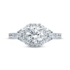 Thumbnail Image 4 of Previously Owned Monique Lhuillier Bliss Diamond Engagement Ring 1-7/8 ct tw Round, Marquise & Pear-Shaped 18K White Gold