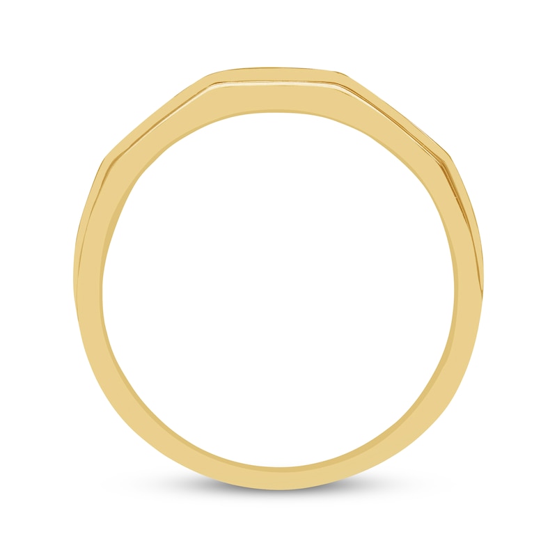 Main Image 3 of Previously Owned Men's Diamond Wedding Band 1/10 ct tw Round-cut 10K Yellow Gold