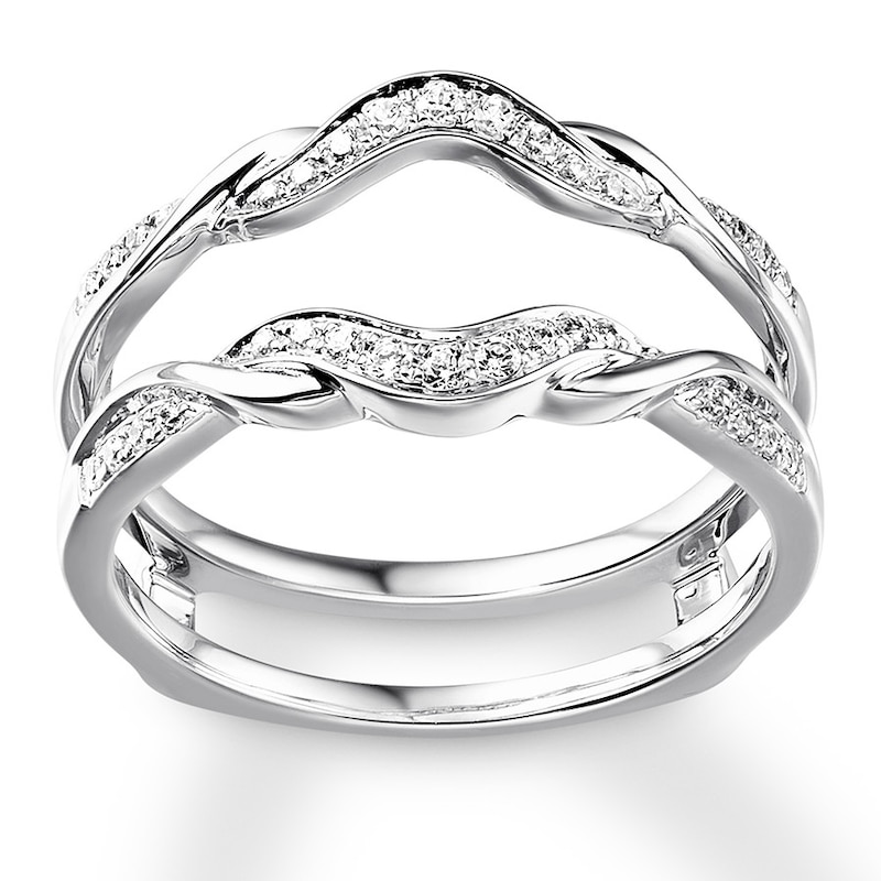 Main Image 1 of Previously Owned Diamond Enhancer Ring 1/5 ct tw Round-cut 14K White Gold