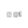 Thumbnail Image 0 of Previously Owned Diamond Halo Stud Earrings 1/2 ct tw Round-Cut 10K White Gold