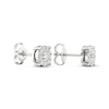 Thumbnail Image 3 of Previously Owned Diamond Halo Stud Earrings 1/2 ct tw Round-Cut 10K White Gold
